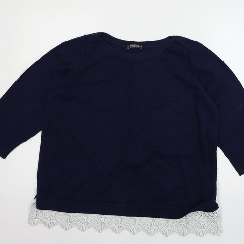 Bonmar Womens Blue  Knit Pullover Jumper Size M