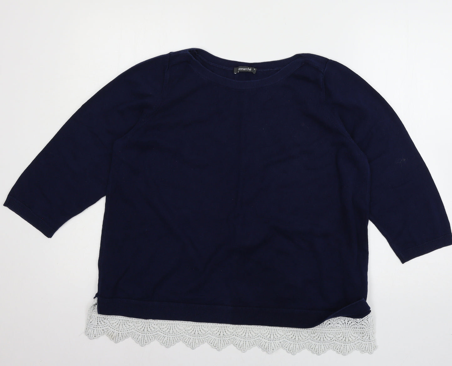 Bonmar Womens Blue  Knit Pullover Jumper Size M