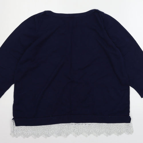 Bonmar Womens Blue  Knit Pullover Jumper Size M