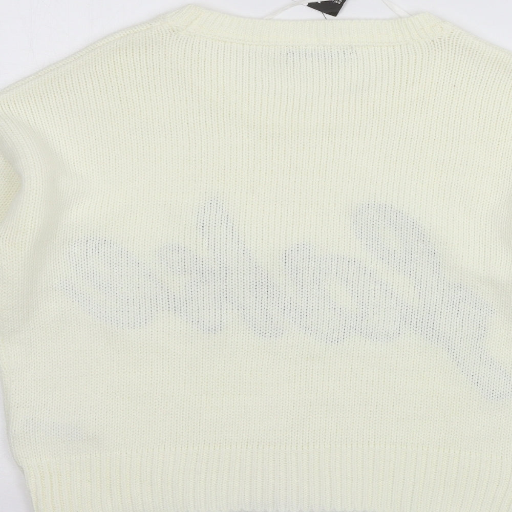 Atmospher Womens Ivory  Knit Pullover Jumper Size 10  - Fake