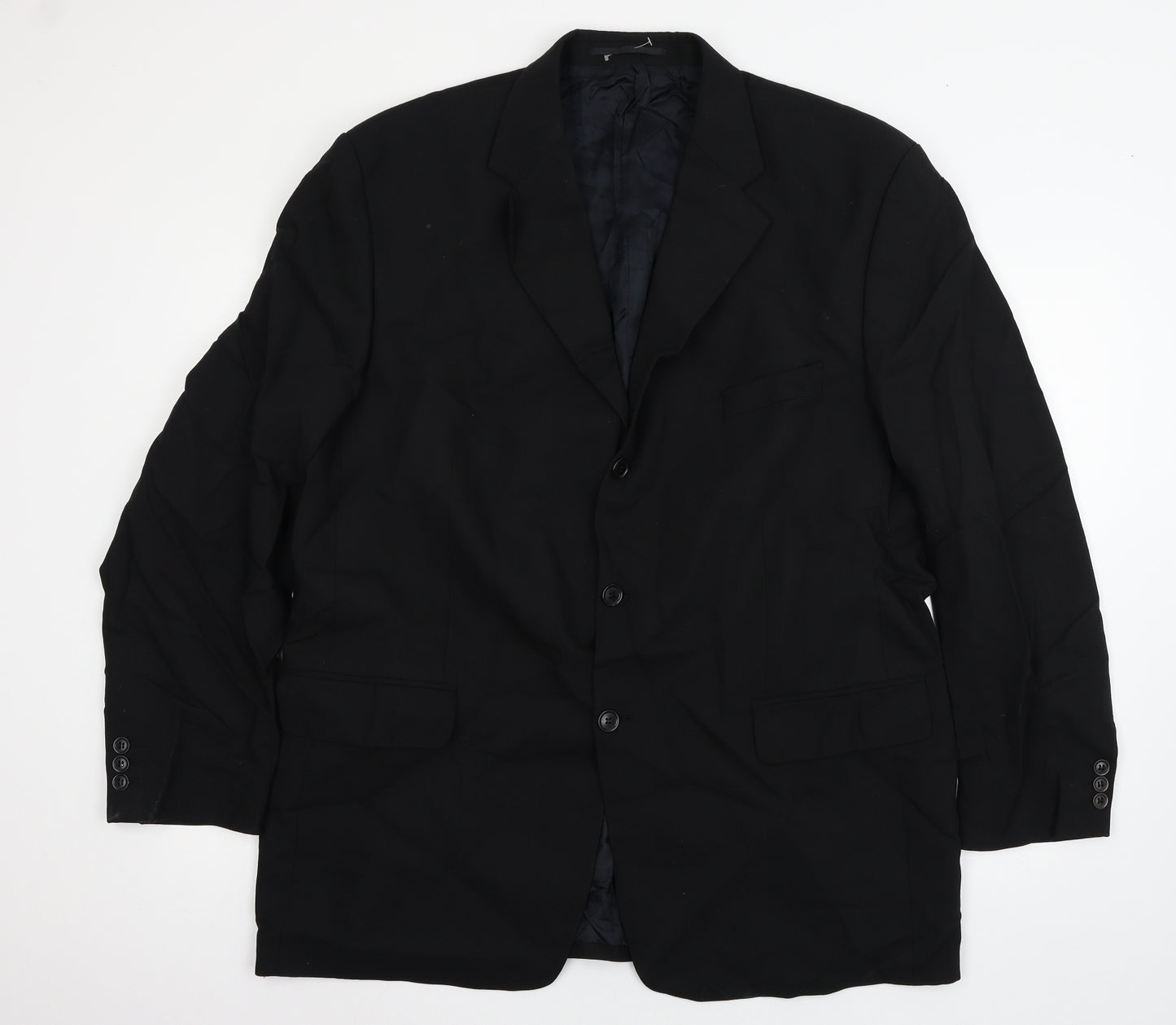 Pierre Card Mens Black   Jacket Suit Jacket Size XL