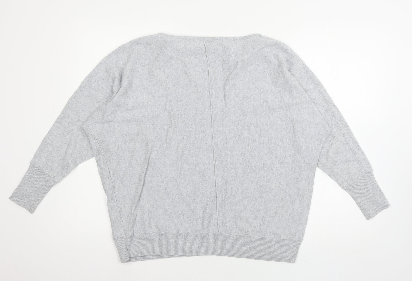 Mint Vel Womens Grey  Knit Pullover Jumper Size L