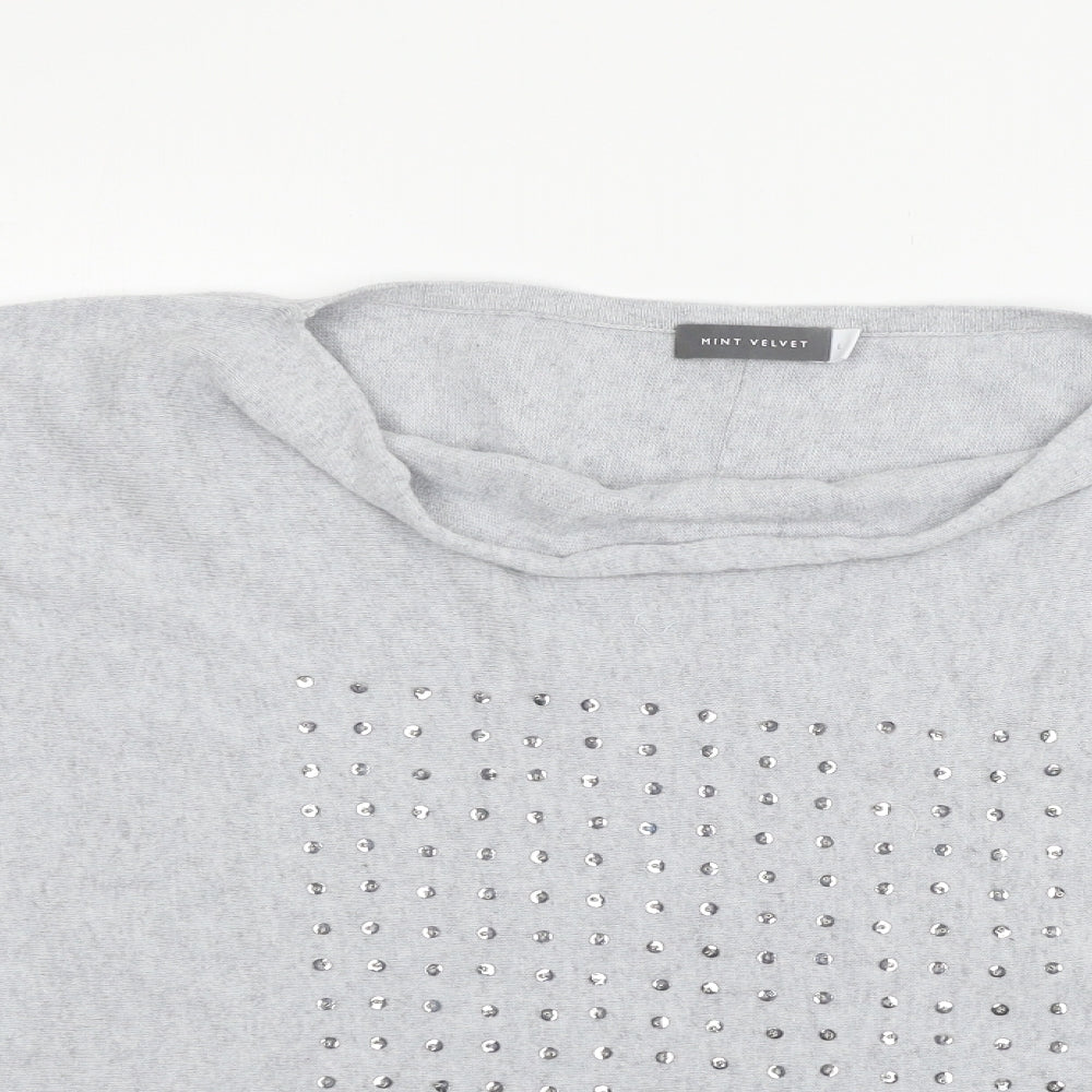 Mint Vel Womens Grey  Knit Pullover Jumper Size L