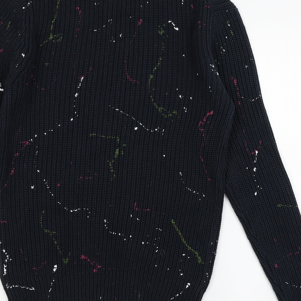 Zara Mens Blue  Knit Pullover Jumper Size M