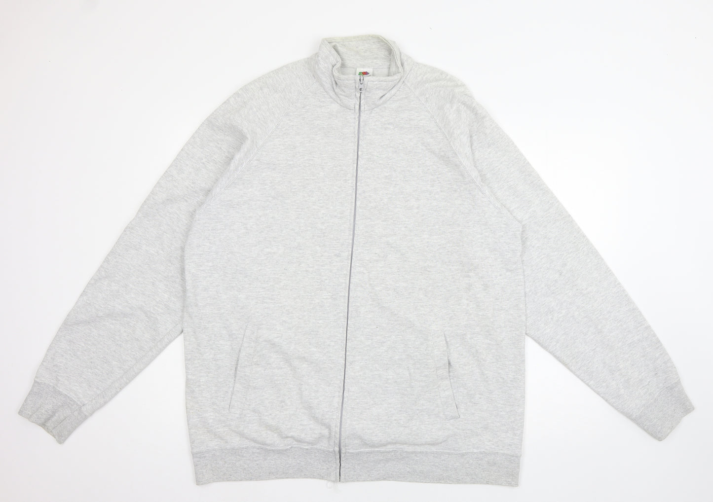 Fruit of Mens Grey  Jersey Full Zip Sweatshirt Size 2XL  - Maserati