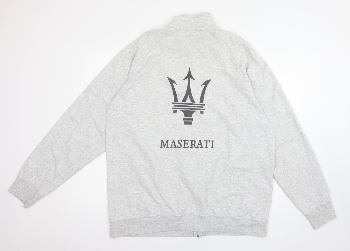 Fruit of Mens Grey  Jersey Full Zip Sweatshirt Size 2XL  - Maserati
