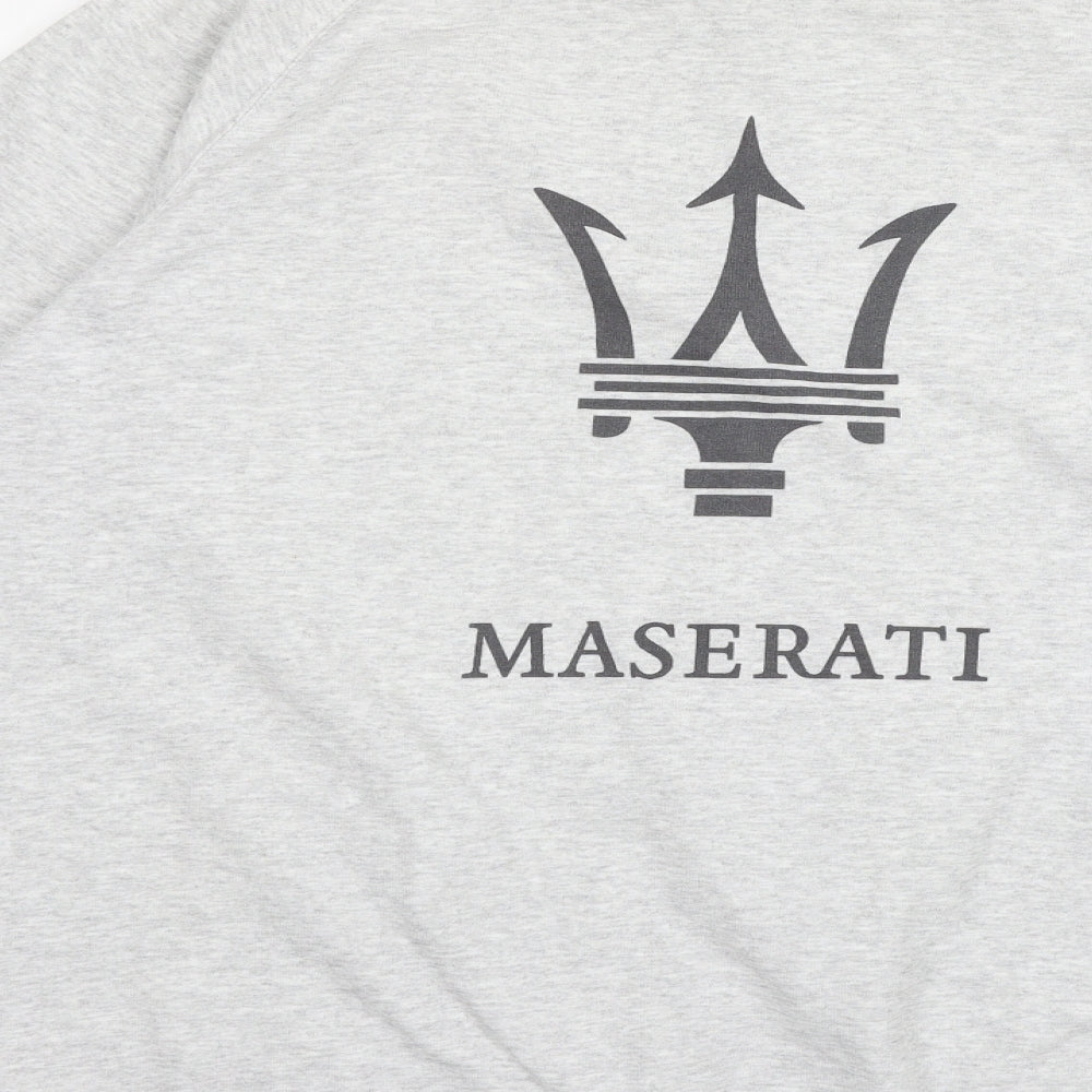 Fruit of Mens Grey  Jersey Full Zip Sweatshirt Size 2XL  - Maserati