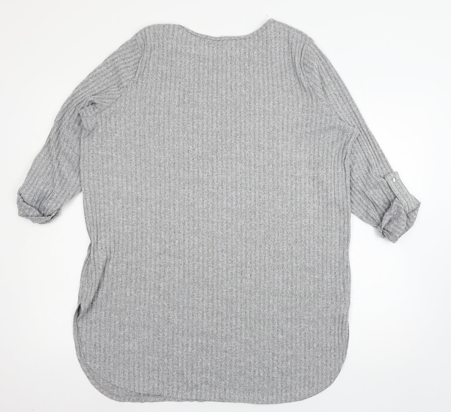 Primark Womens Grey  Jersey Basic T-Shirt Size 18  - Ribbed