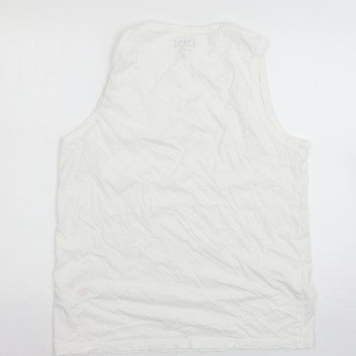 Boohoo Mens White  Jersey  T-Shirt Size L