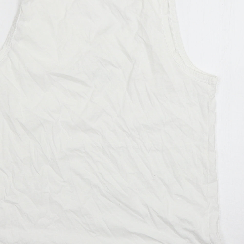Boohoo Mens White  Jersey  T-Shirt Size L