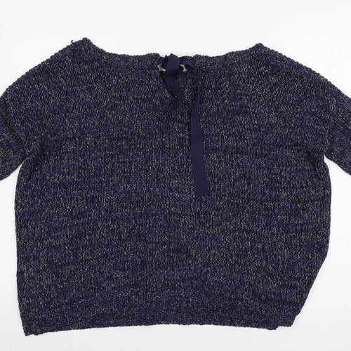 Phase Eight Womens Blue  Knit Pullover Jumper Size 10