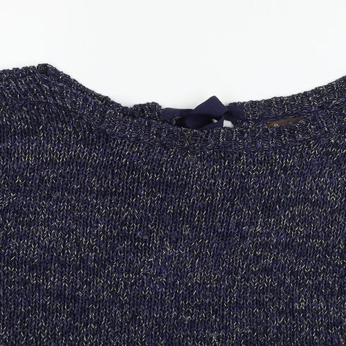 Phase Eight Womens Blue  Knit Pullover Jumper Size 10