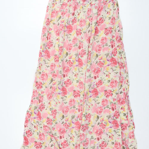 New Look Womens Pink Floral  Maxi  Size 12