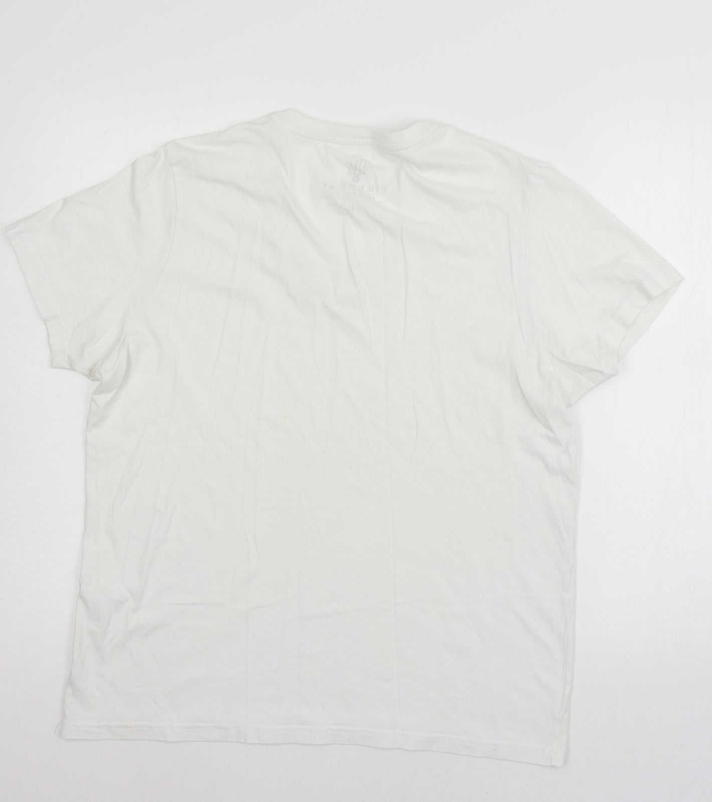 Firetrap Mens White  Jersey  T-Shirt Size L