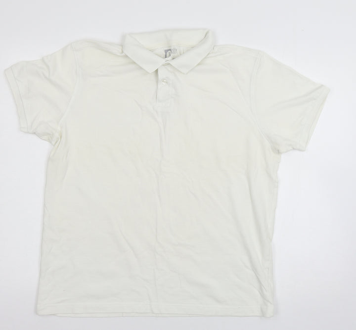 Cedar wo Mens White Jersey T-Shirt Size L