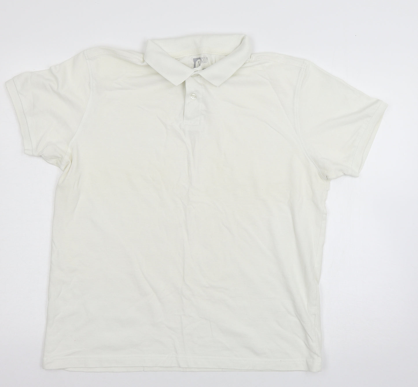 Cedar wo Mens White  Jersey  T-Shirt Size L