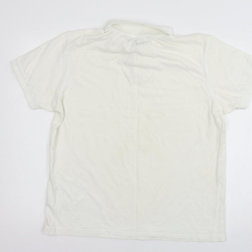 Cedar wo Mens White  Jersey  T-Shirt Size L