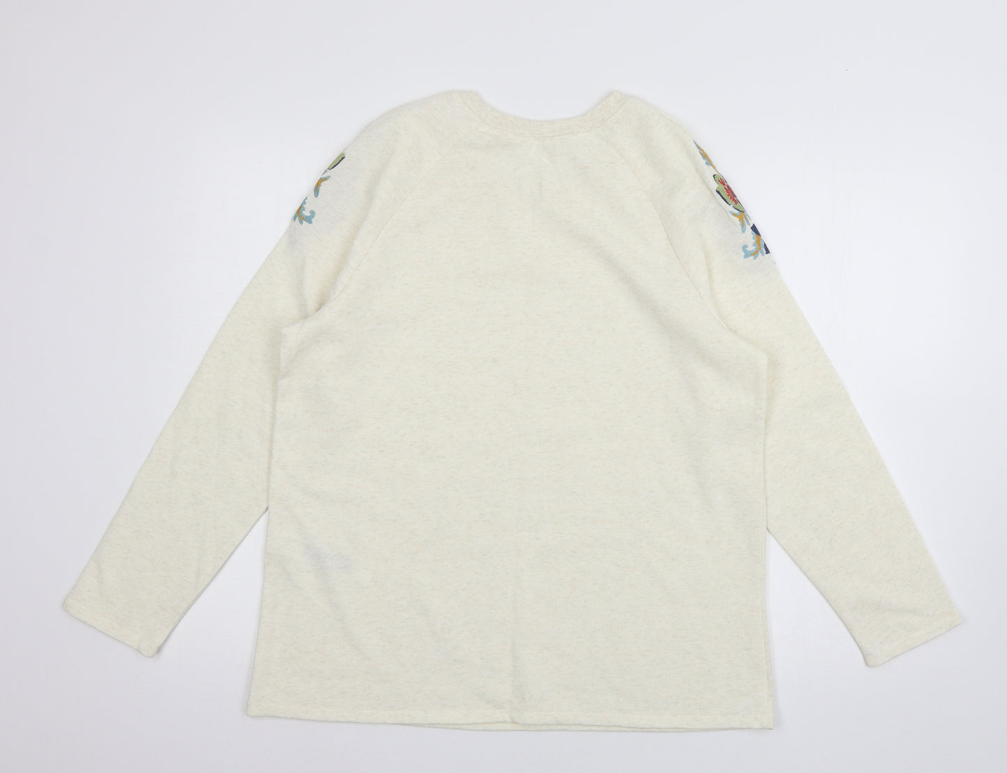 Avon Womens Ivory  Jersey Pullover Sweatshirt Size 14