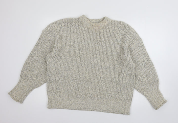 Topshop Womens Ivory Knit Pullover Jumper Size M