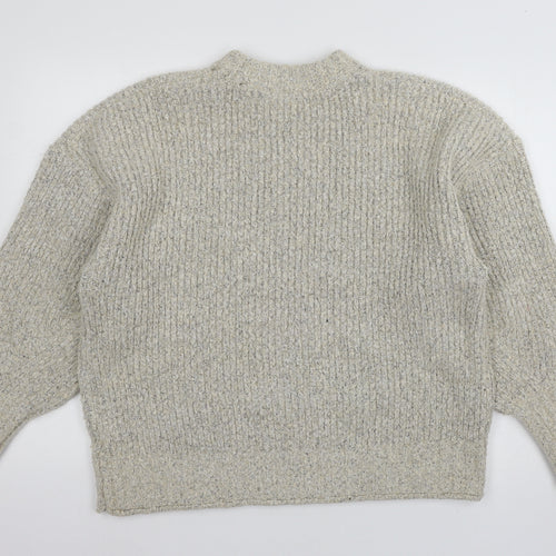 Topshop Womens Ivory  Knit Pullover Jumper Size M