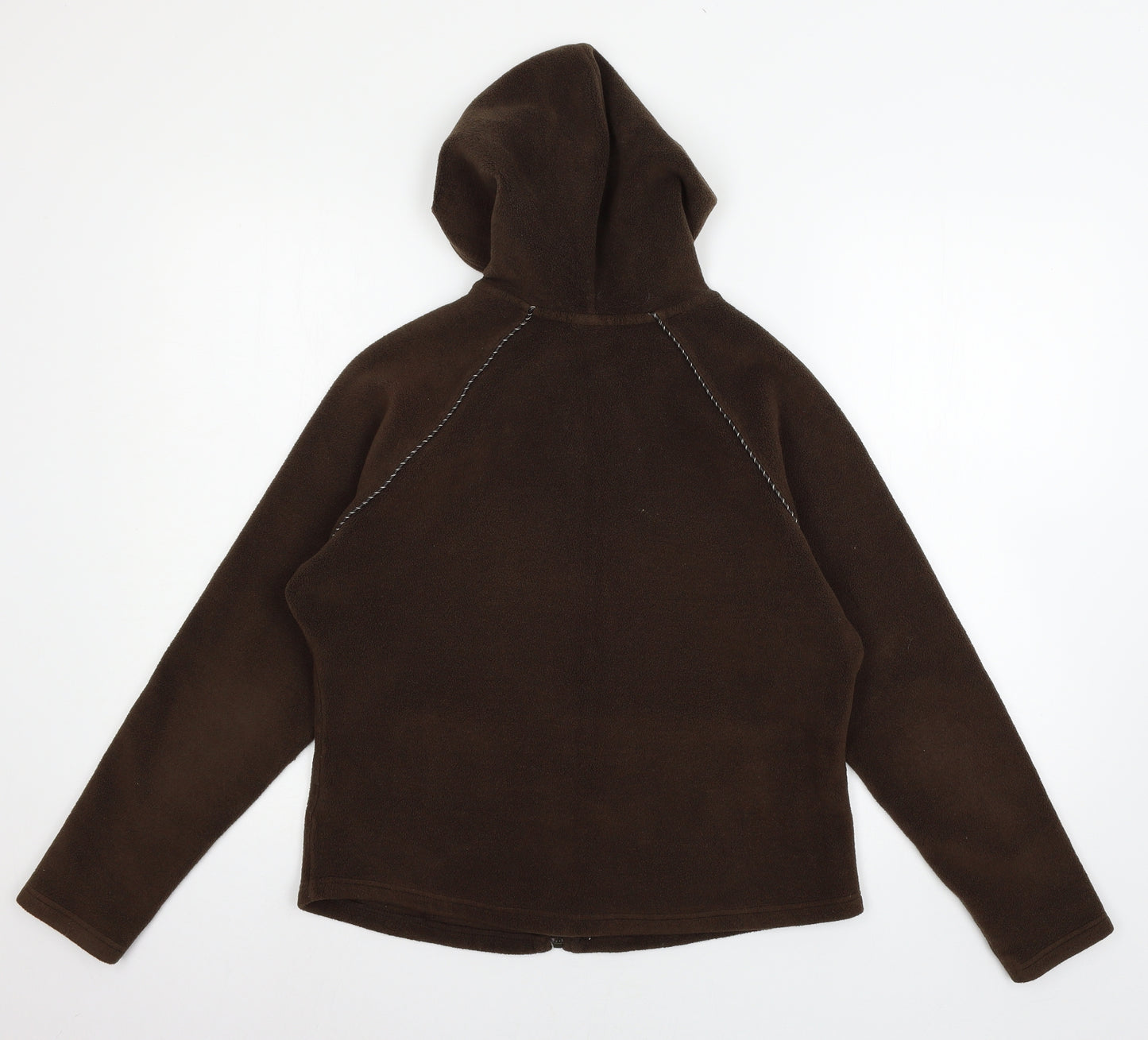 NEXR Womens Brown  Fleece Full Zip Hoodie Size 16