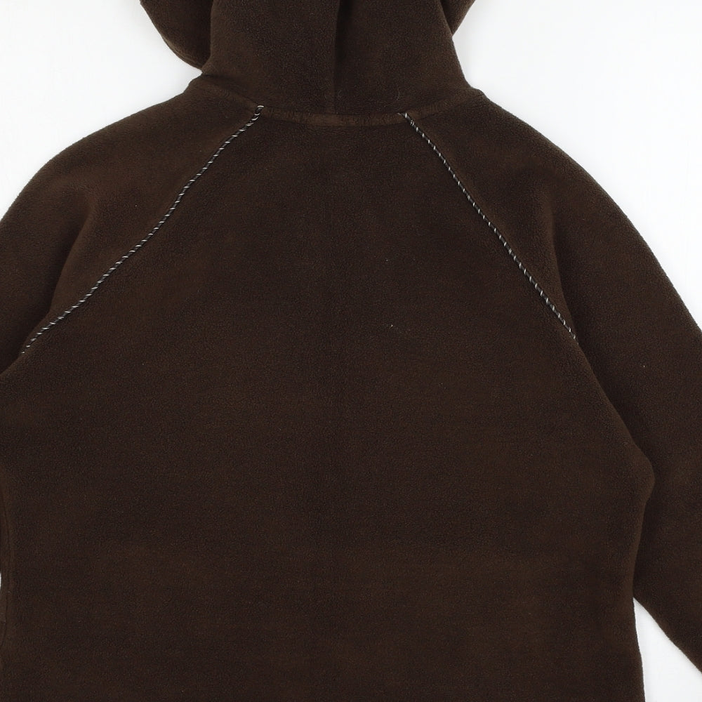 NEXR Womens Brown  Fleece Full Zip Hoodie Size 16