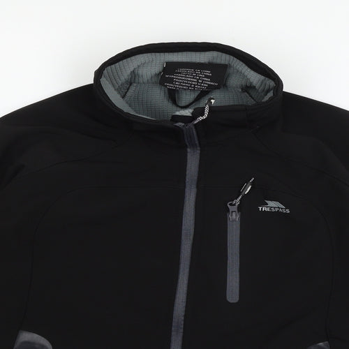 Trespass Mens Black  Softshell Jacket  Size S