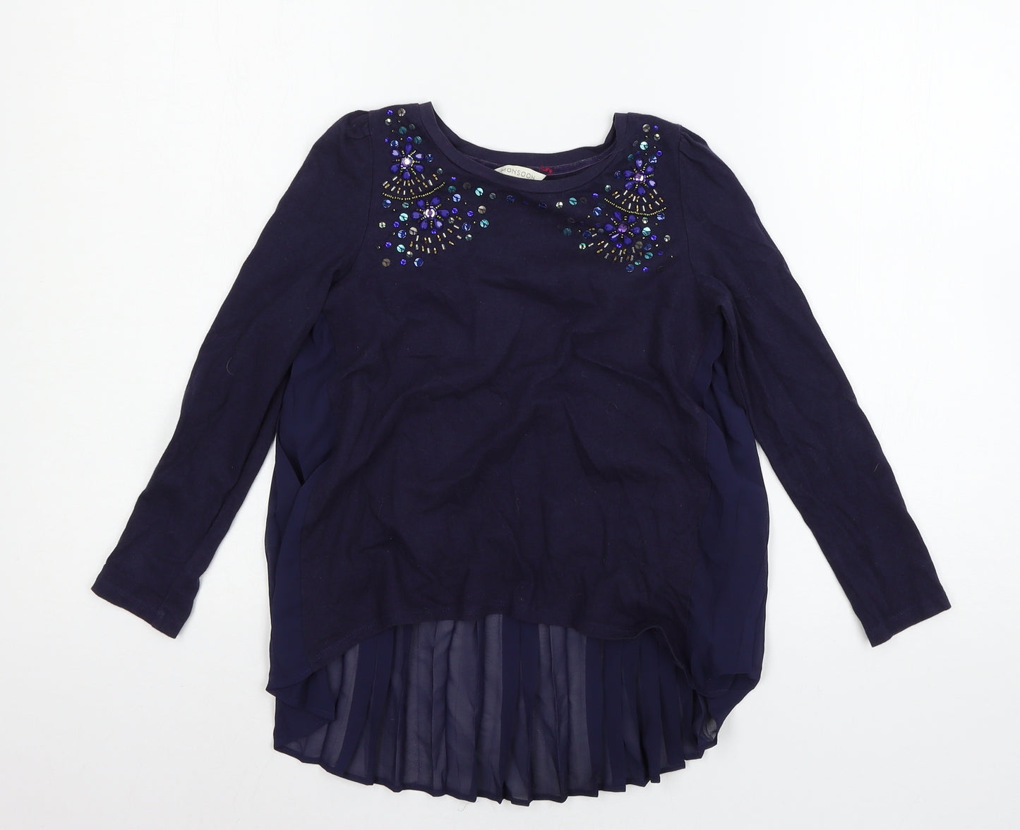 Monsoon Boys Blue  Jersey Basic T-Shirt Size 7-8 Years