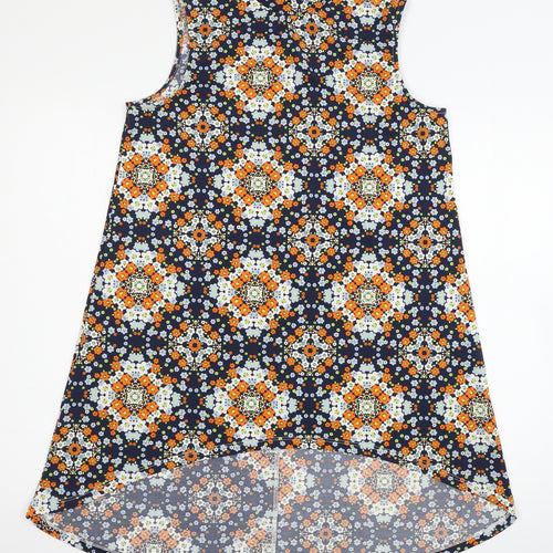 Definitio Womens Multicoloured Floral Jersey Basic Tank Size 14