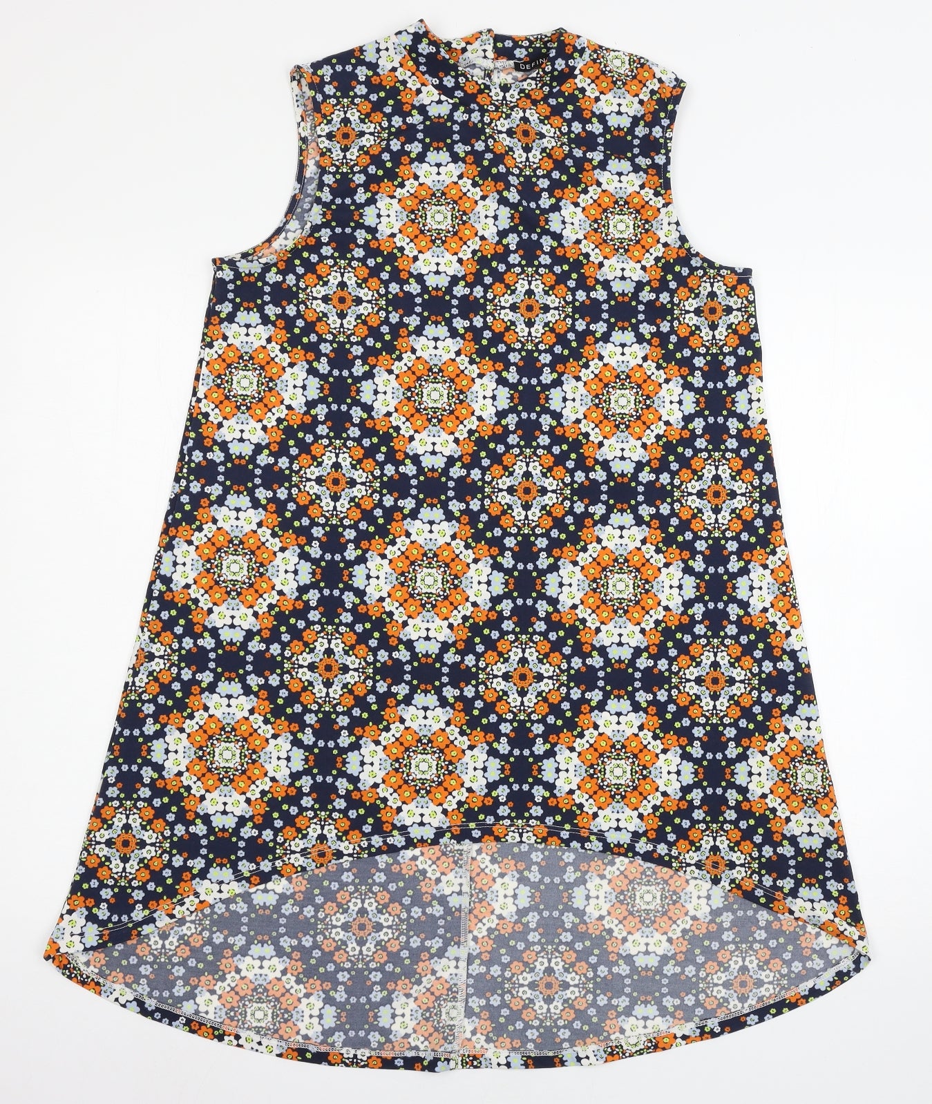 Definitio Womens Multicoloured Floral Jersey Basic Tank Size 14