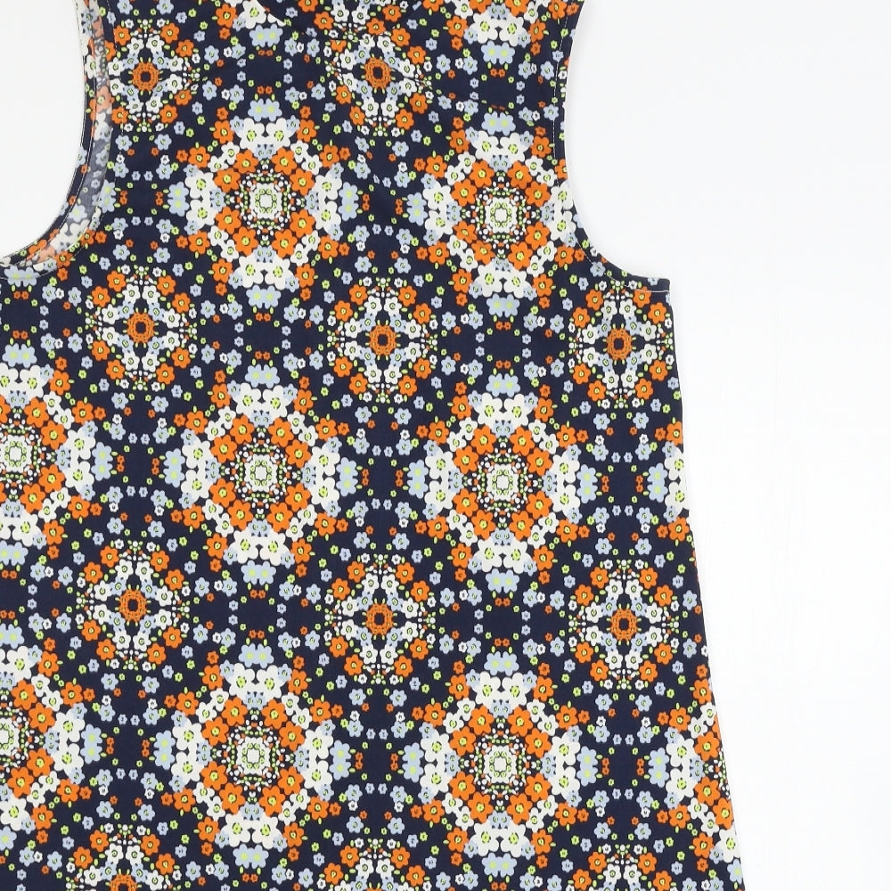 Definitio Womens Multicoloured Floral Jersey Basic Tank Size 14