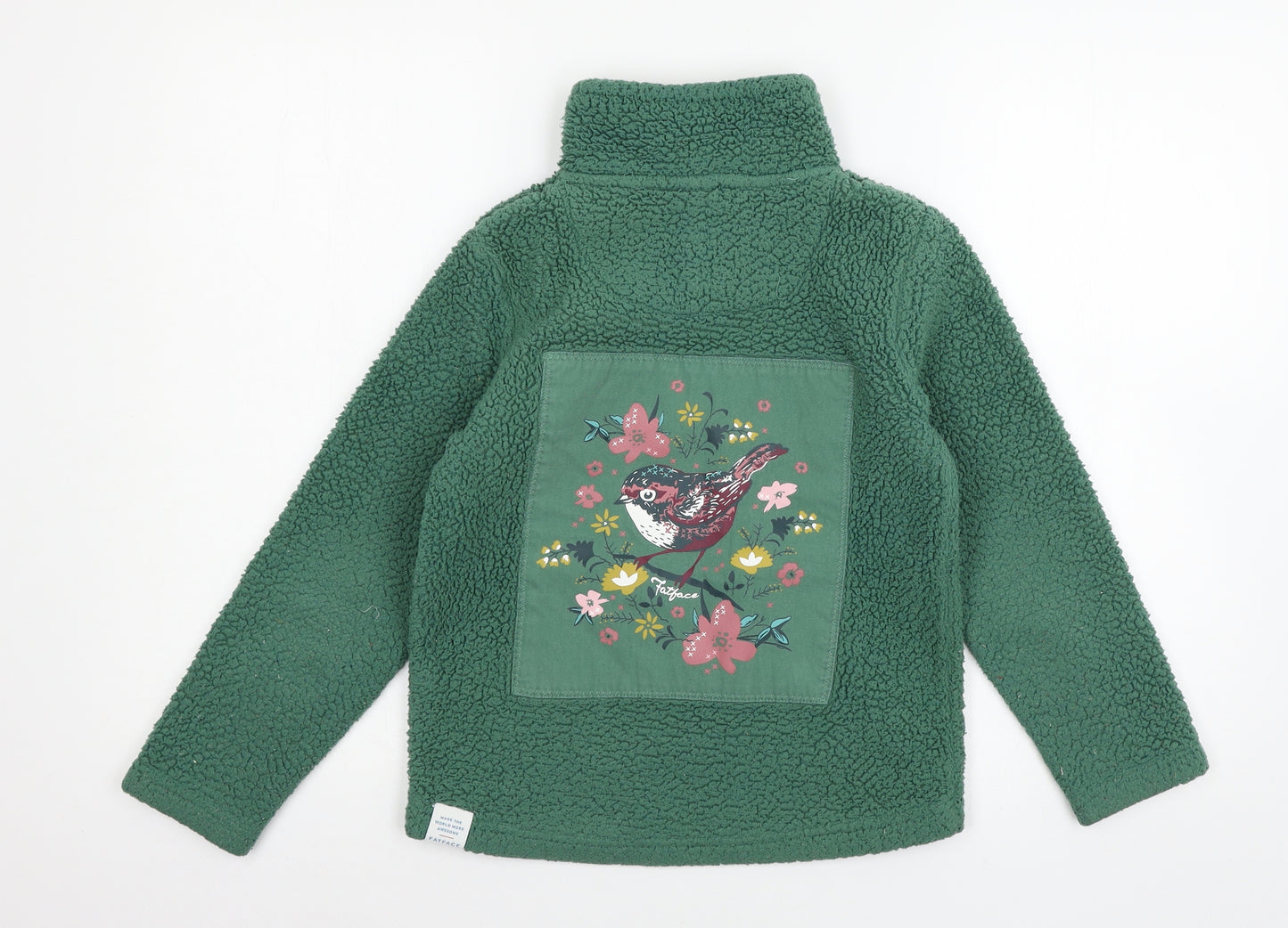 Fat Face Boys Green  Fleece Pullover Sweatshirt Size 8-9 Years