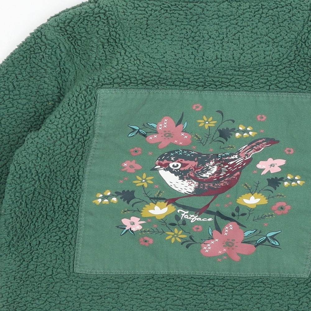 Fat Face Boys Green  Fleece Pullover Sweatshirt Size 8-9 Years