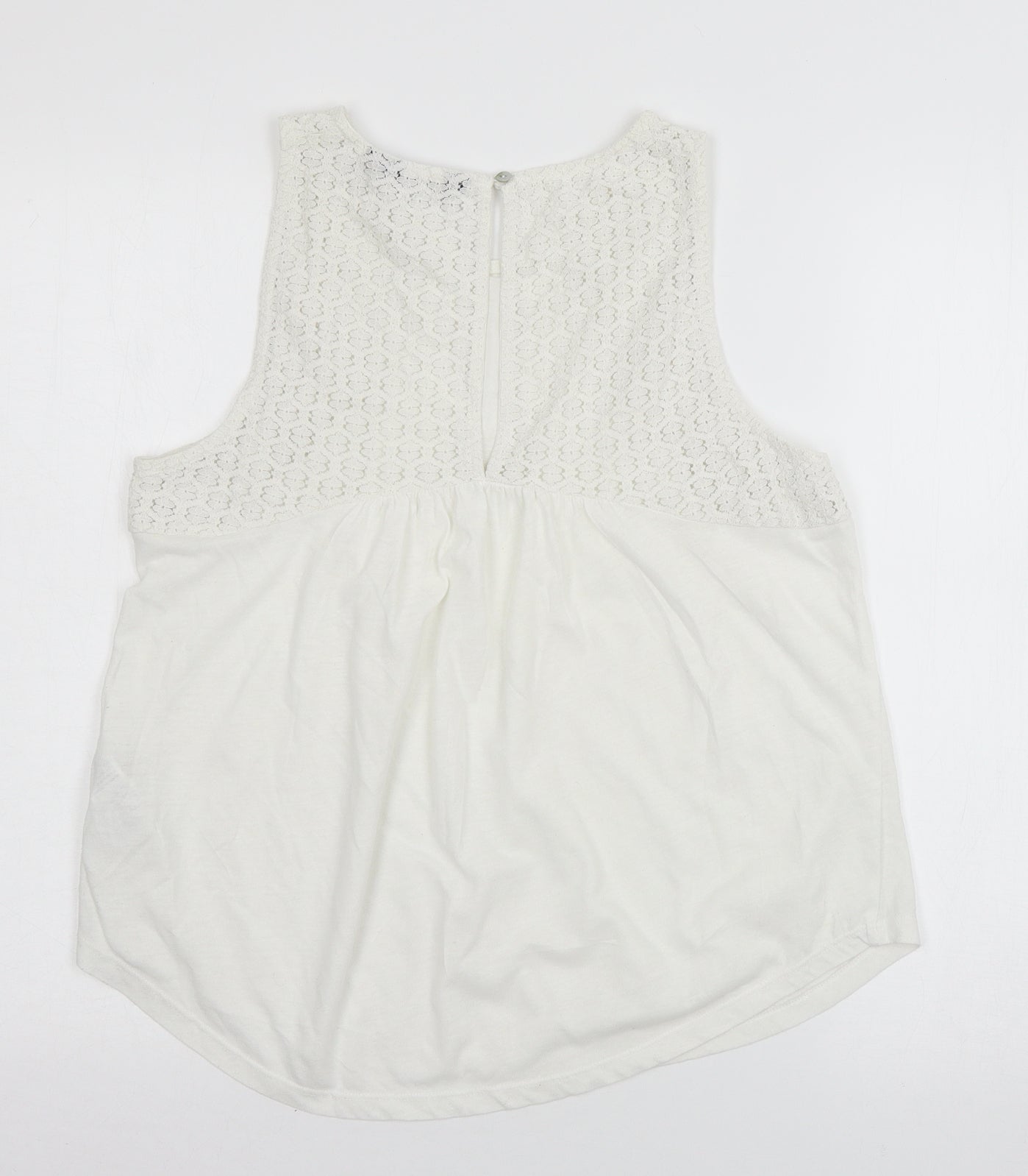 New Look Womens White  Jersey Basic Tank Size 12