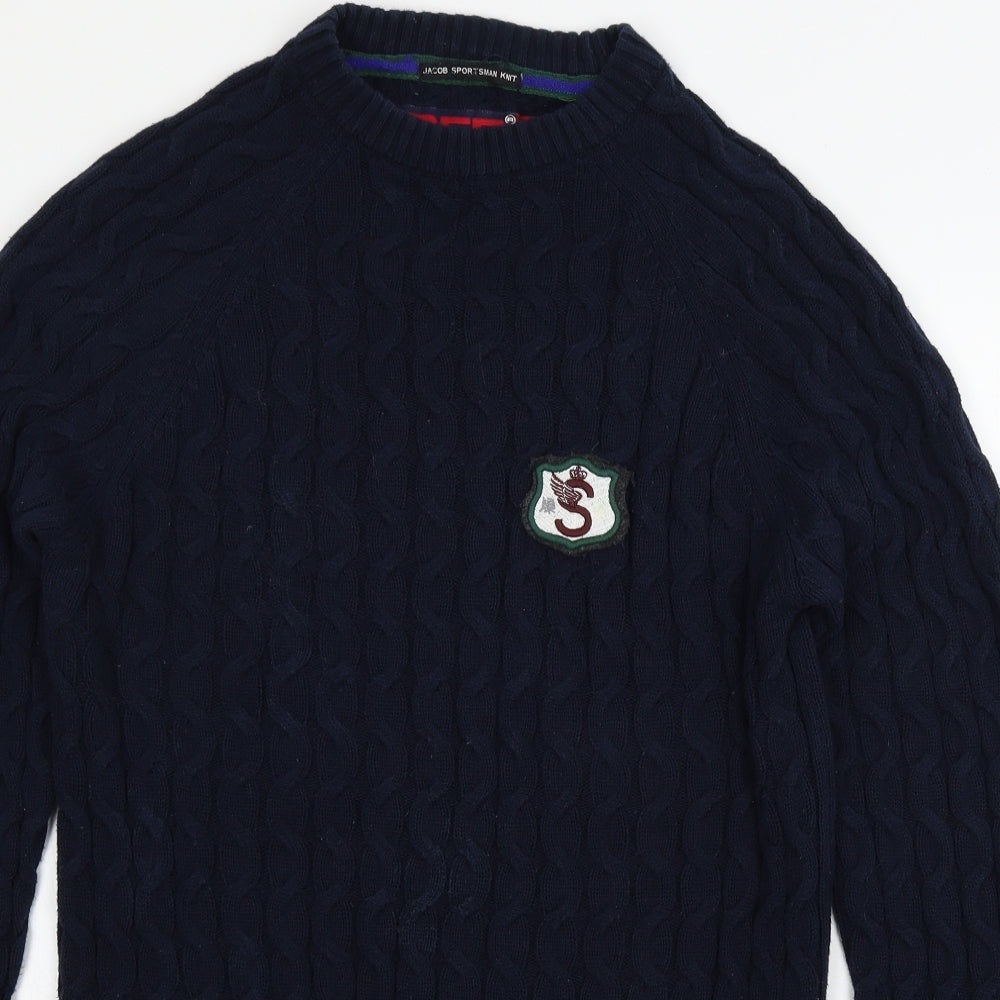 Superdry Mens Blue  Knit Pullover Jumper Size M