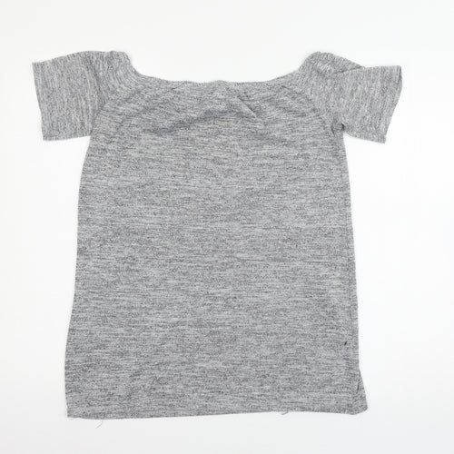 Papaya Womens Grey  Jersey Basic T-Shirt Size 8