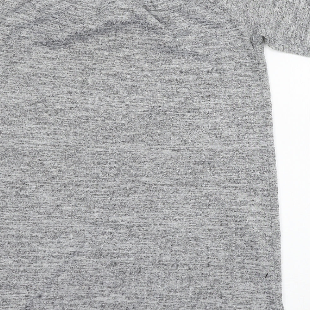Papaya Womens Grey  Jersey Basic T-Shirt Size 8