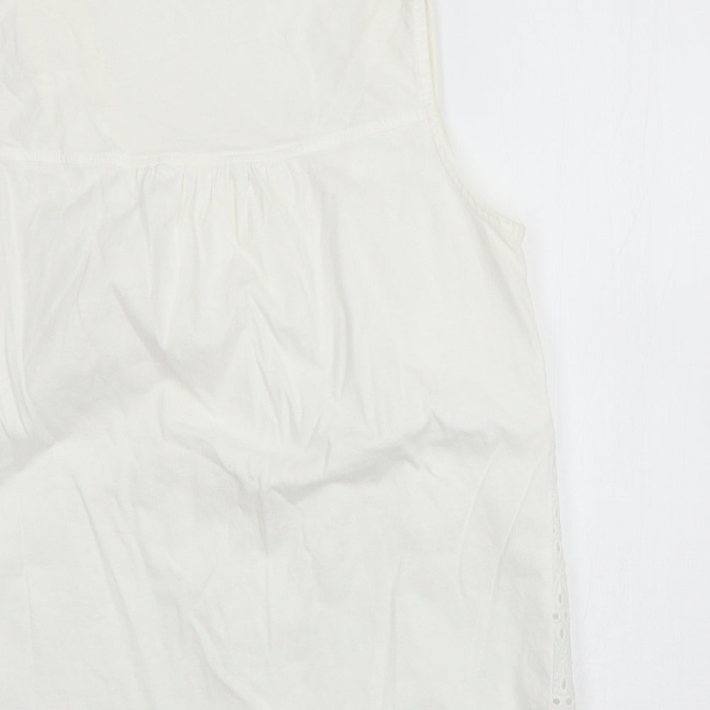 Papaya Womens White   Basic Button-Up Size 8