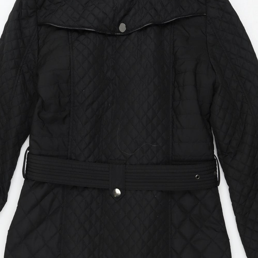 Wallis Womens Black   Overcoat Coat Size 10