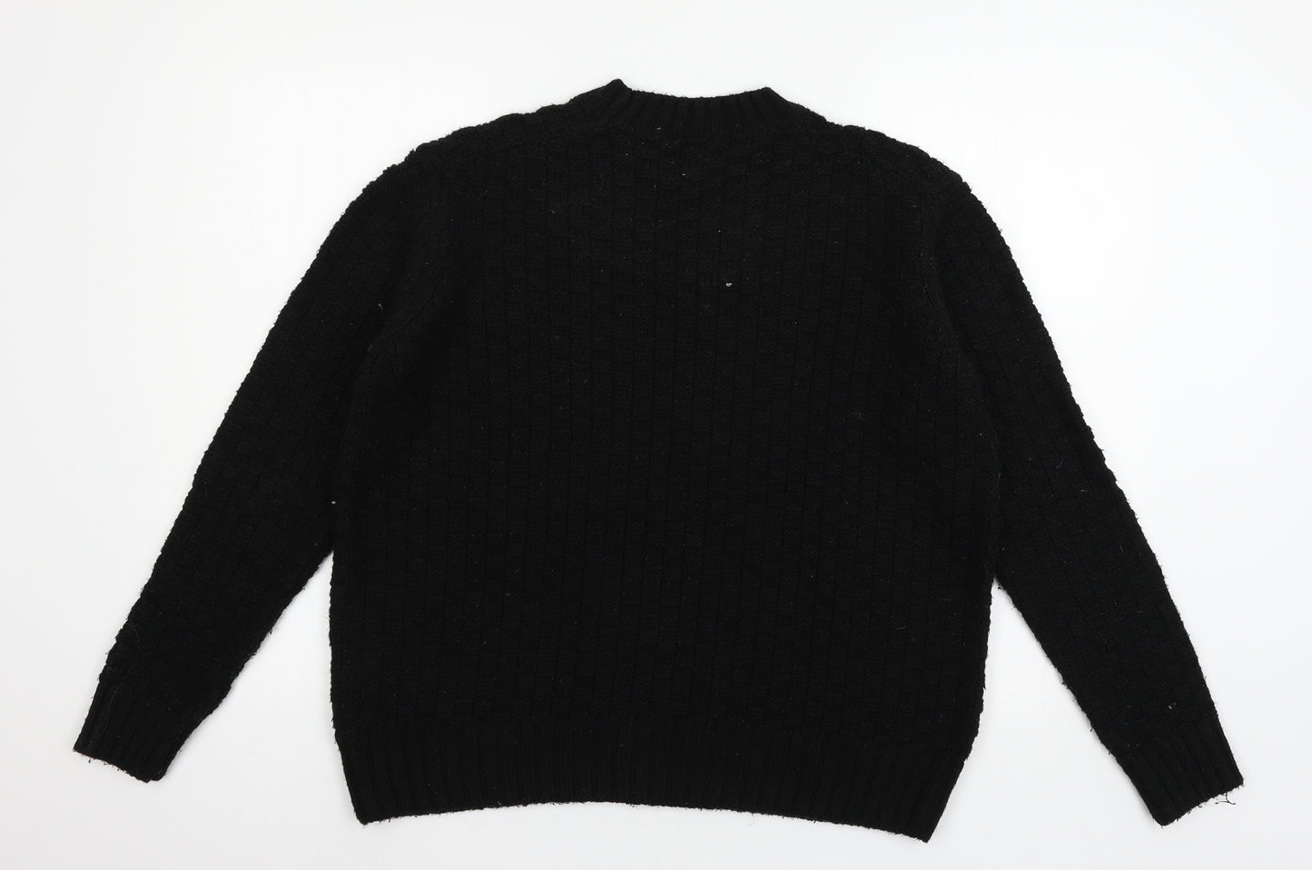 Topshop Womens Black  Knit Pullover Jumper Size 12