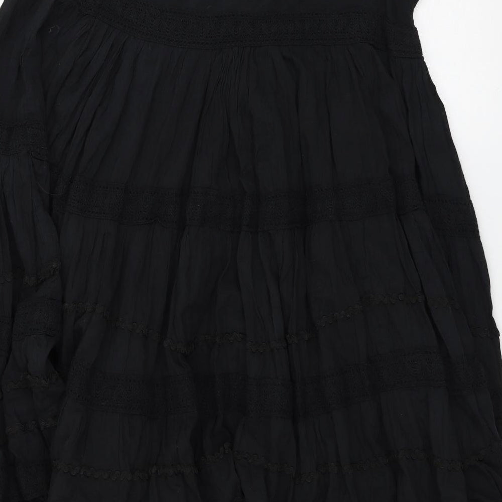 kusbi Womens Black   Flare Skirt Size 14