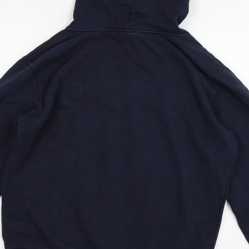 Champion Mens Blue  Jersey Pullover Hoodie Size M