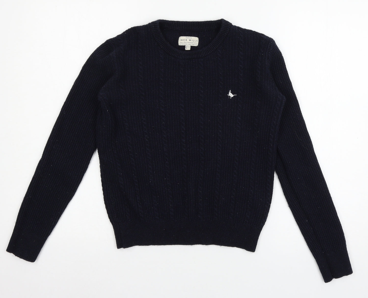 Jack Wills Womens Blue  Knit Pullover Jumper Size 10