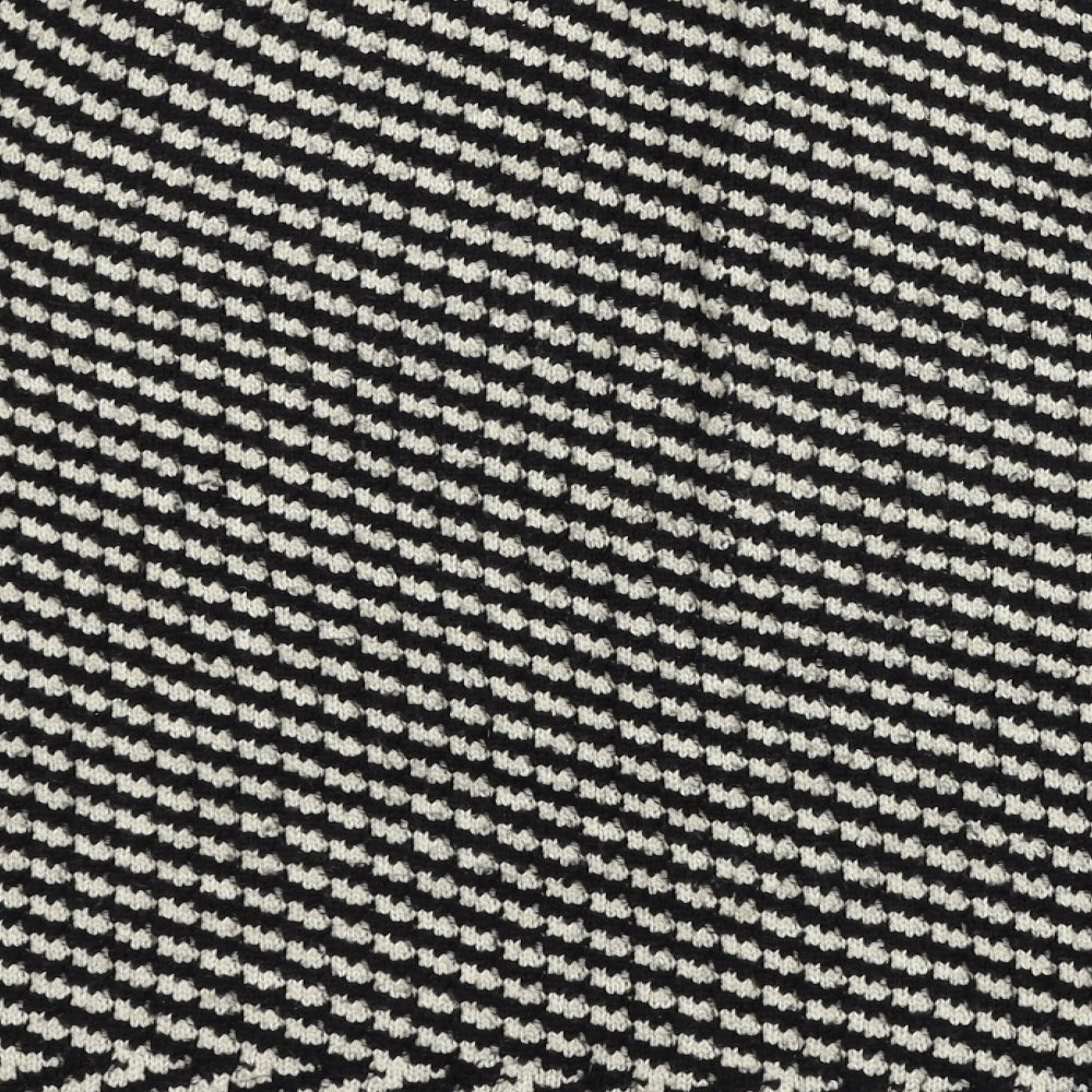 Marks and Spencer Womens Black Striped Knit Pullover Jumper Size 20