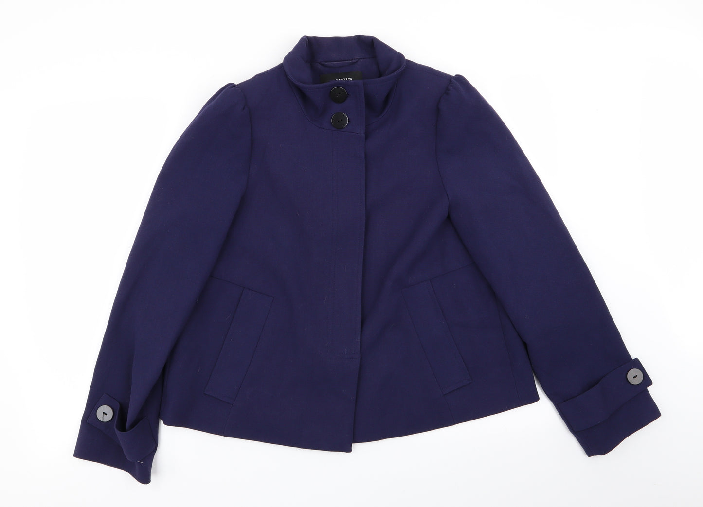 Papaya Womens Blue   Overcoat Coat Size 14