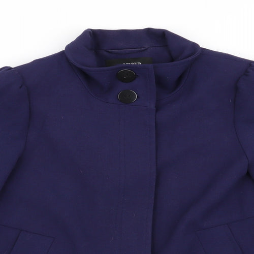 Papaya Womens Blue   Overcoat Coat Size 14