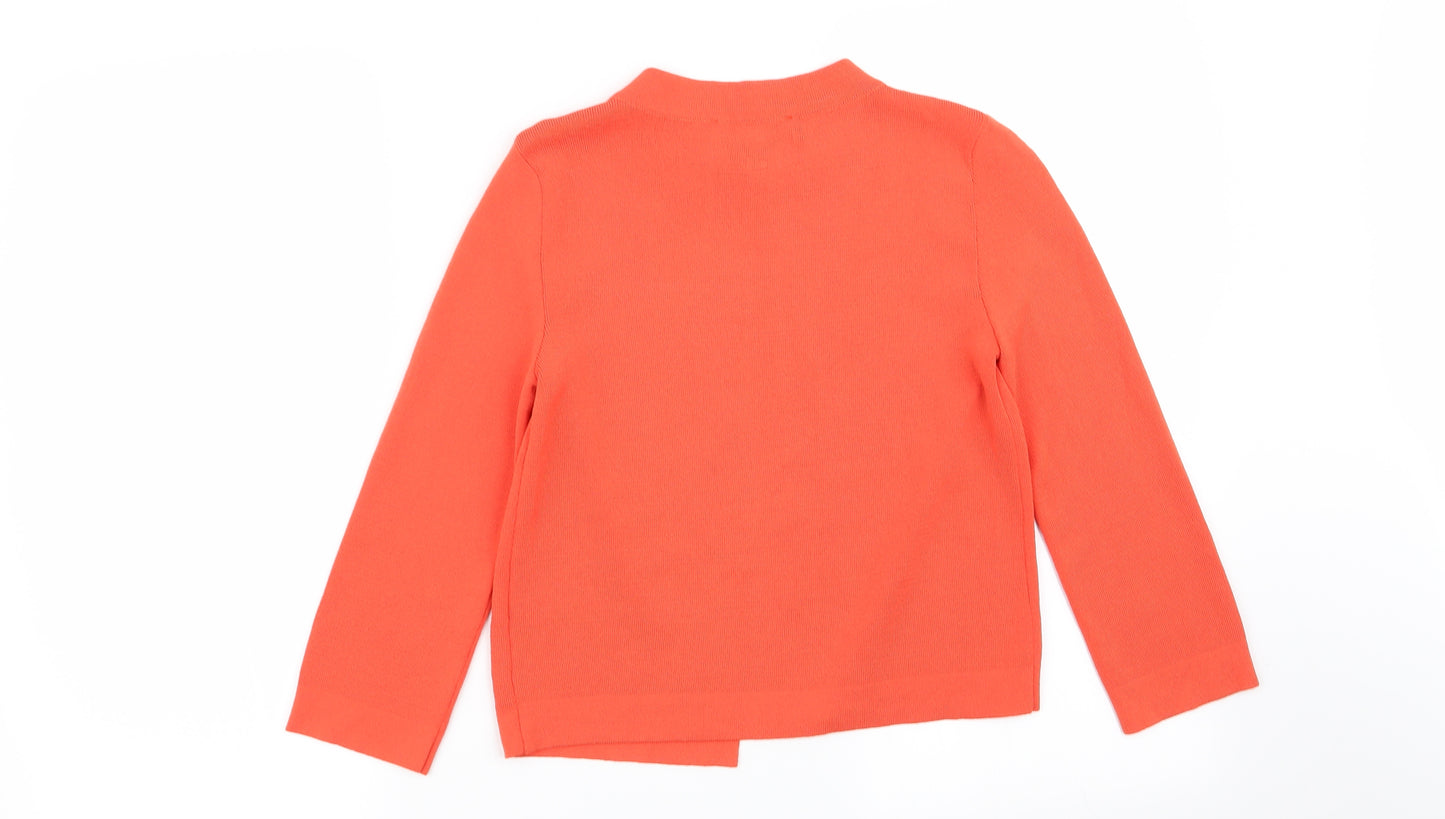 M&S Womens Orange   Cardigan Jumper Size XS