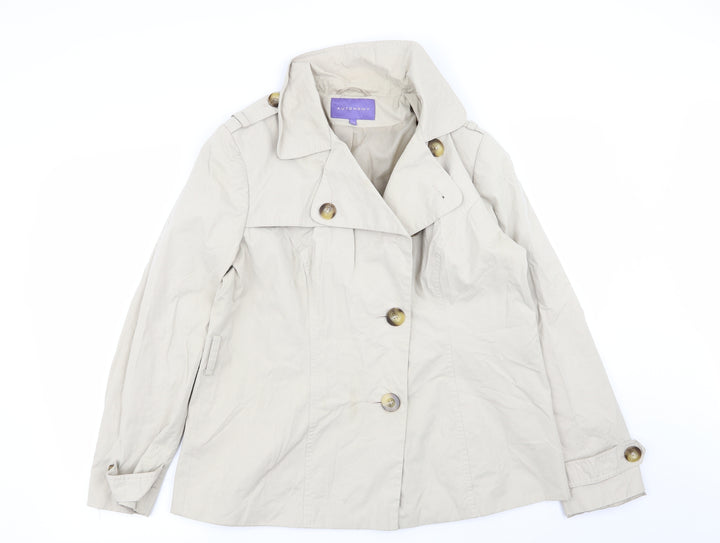 Autonomy Womens Beige Overcoat Coat Size 14