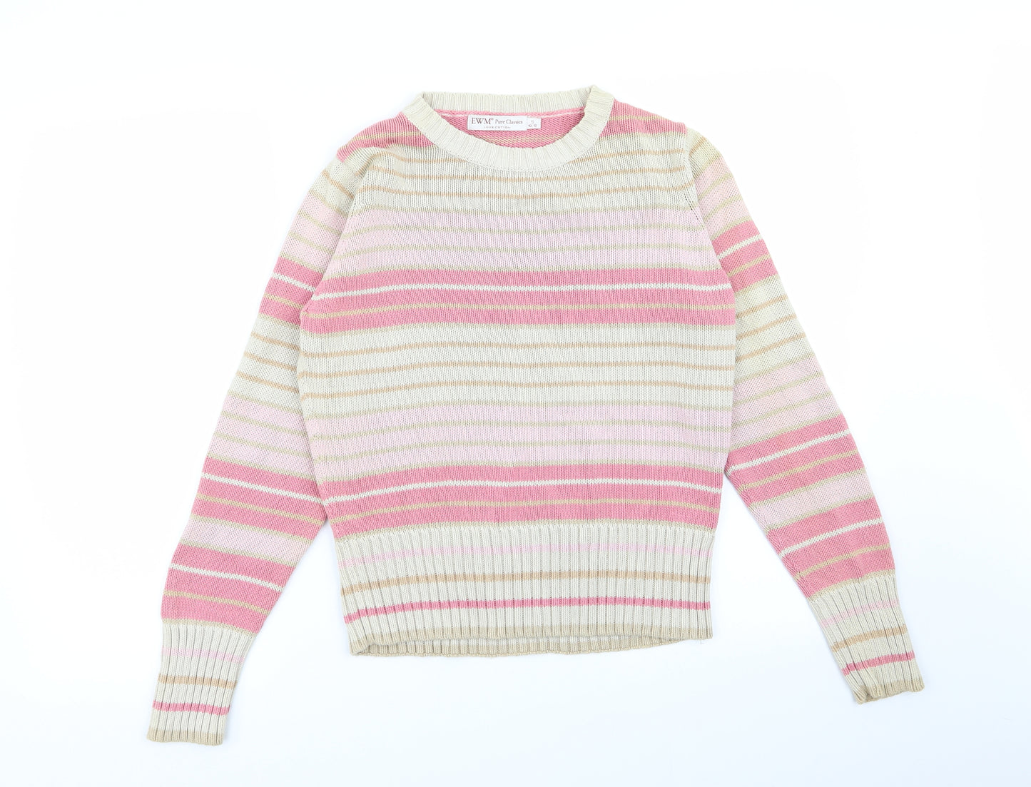 EWM Womens Multicoloured Striped  Pullover Jumper Size 10  - size 10-12