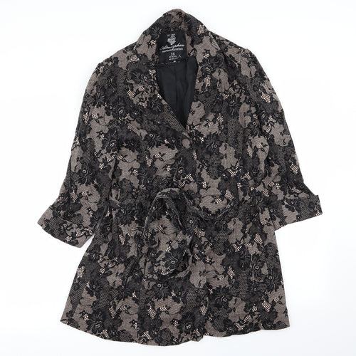 Primark Womens Multicoloured Floral  Overcoat Coat Size 16